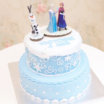 Gâteau Olaf, Elsa & Anna