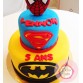Gâteau Batman, Superman & Spiderman
