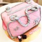 Gâteau couture sac rose et argent