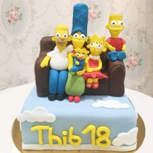 Gâteau Famille Simpsons Complete