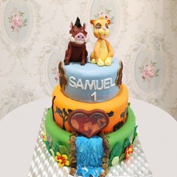 Gâteau Simba et Pumba