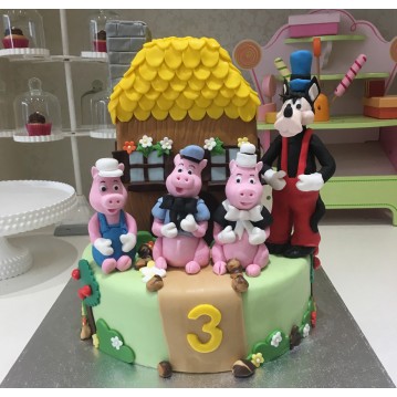 Gâteau Les Trois Petits Cochons