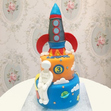 Gâteau Astronaute et Fusée
