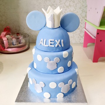 Gâteau Mickey Bleu