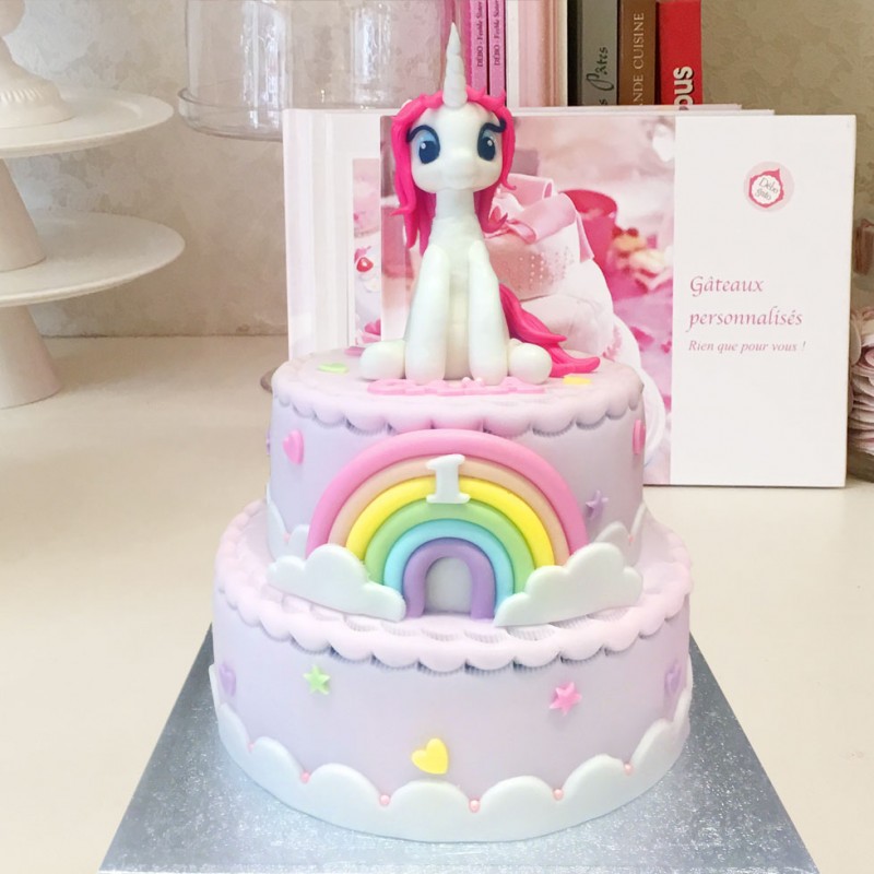 Gâteau d'anniversaire arc-en-ciel - Le blog de Kline