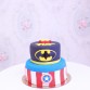 Gâteau Batman & Captain America & Iron Man